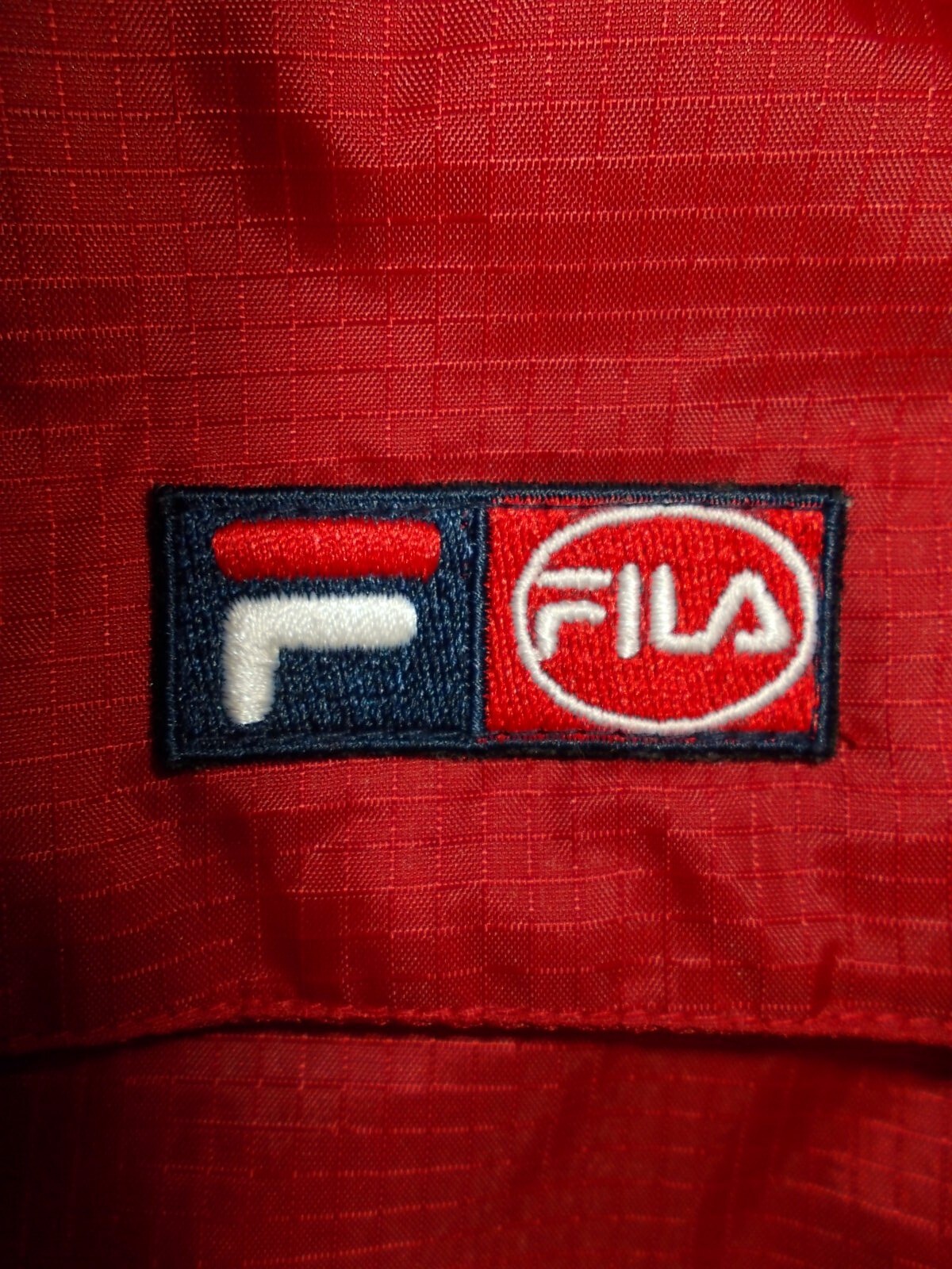 Giacca Anorak FILA (S) PERFETTA!!! Giacca da pista con cappuccio ROSSO WINDCHEATER