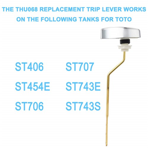 Flush Tank Lever Compatible with TOTO THU068#CP Trip Lever For St743S Trip Lever - Picture 3 of 5