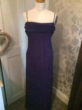 Alyn Paige evening/party dress, Purple, Size 7/8, feather & sash detail