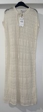 ZARA ECRU LOOSE FIT MIDI KNIT TUNIC DRESS SIZE M-L BNWT
