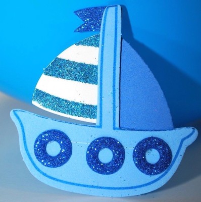 10 Favors Baby Shower Foam Recuerdos Nautical Birthday Party Blue