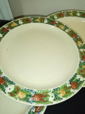 Vintage Royal Adams Titan Ware handbemalt Teller 6'' Set mit drei Tellern