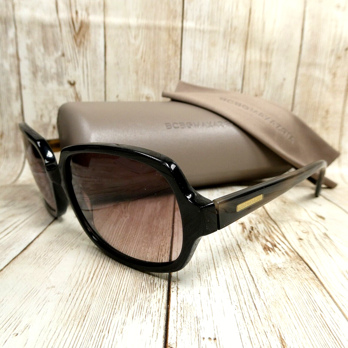 Bcbg Brown tort sunglasses with case BCBG-MODISH Cateye Sunglasses Black Tortoise Fade Brown  main image 4