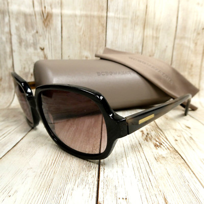 BCBGMAXAZRIA BC177 BHN Black Tortoise Purple Sunglasses w/Case & Cloth 58-18-145