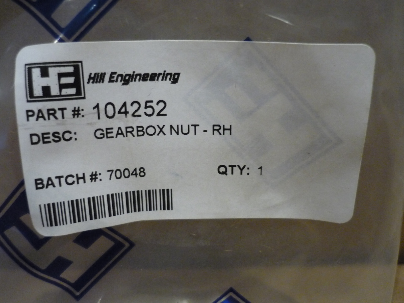 Ferrari 208,246,308,328,Mondial - RH Thread Lock Nut /Gearbox -P/N 104252