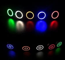 Metal Black Push Button Switch Momentary Latching Waterproof LED Light car Boat