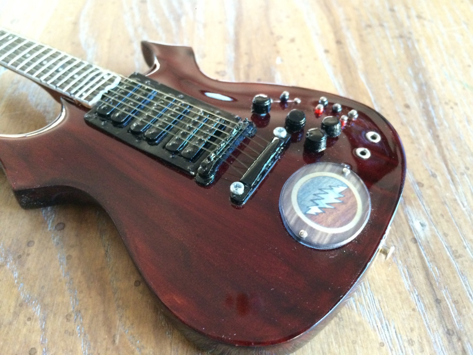 Jerry Garcia Lightning Bolt Guitar Grateful Dead Collectible Mini