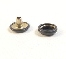 Snap Fastener's, Black Oxide-Brass, Matte Finish, Long Post Cap Eyelet