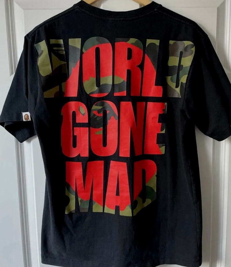 A BATHING APE WORLD GONE MAD Tシャツ A Bathing Ape World Gone Mad Overlap Tee BAPE T-shirt size L