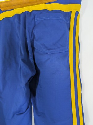 Pantalon Baseball Vintage Betlin 1980 - Pinstripe Blanc/Bleu - Taille 34 - Fabriqué USA