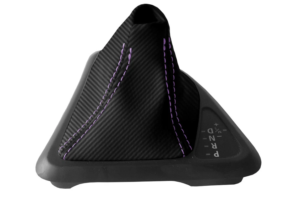 Cubierta de arranque de cambio automático de fibra de carbono para BMW E81 E82 E87 04-13 puntada púrpura Foto 3 de 4