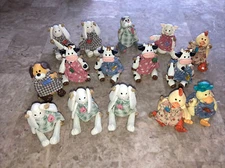 Russ Berrie & Co Mini-kins Minikins Figurine 3" Shelf Sitter Lot of 15