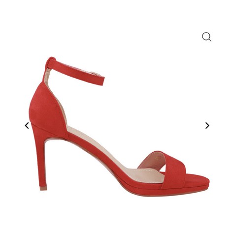 DREAM PAIRS Women’s 6, Red High Heels Stiletto Pumps, Suede Sandal Dressy Shoes - Picture 3 of 6