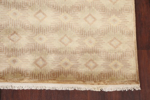 Luxury Nepalese Indian Rug Hand-Knotted Beige 6x9 ft - Picture 7 of 19