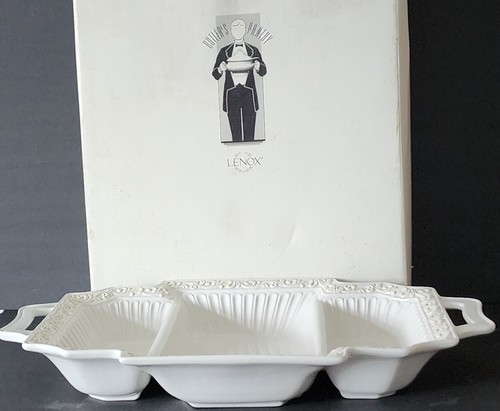Lenox Butler's Pantry 3-part Divided Rectangular Serving Platter 20" x 13" x 3" - Picture 2 of 11