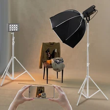 2pcs Photography Studio Lighting Softbox Photo Light Muslin Backdrop Stand Kit
