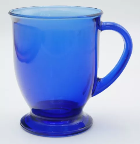 Anchor Hocking Cafe Cobalt Blue Glass Mug