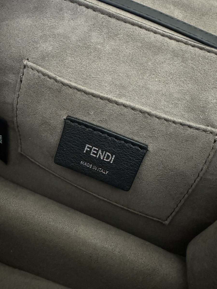Fendi Kan I Small Shoulder Bag Leather Black | eBay