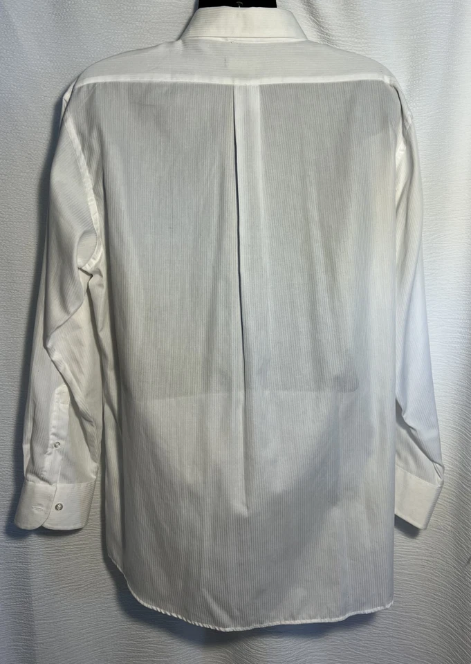 XL John Bartlett заявления белое платье рубашка тон на тон в полоску широкая ткань - Изображение 4 из 4