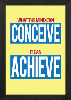 Inspirierendes Zitat: Conceive, Achi gerahmtes Wandbild Poster Leinwanddruck Bild
