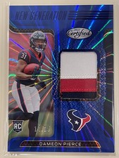 2022 Panini Certified Jerseys Dameon Pierce FOTL /25 #NGJ-DP Mirror Blue SSP