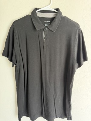 Daniel Hechter Paris Polo Shirt Mens Large Black Short Sleeve Casual Cotton