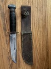 WW2 PAL RH-36 Fixed Blade Stacked Leather Handle Fighting Knife W/Sheath — photo 1