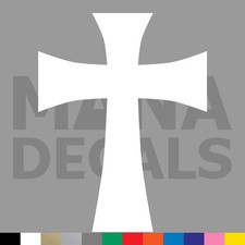 Cross Vinyl Die Cut Decal Sticker - Jesus Christ Christian Religious God Church