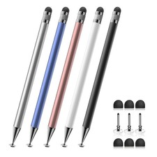 Bopomofo Stylus 5 Pcs 2 in 1 Stylus Pen for Touchscreen Stylus Pen Metal Barrel