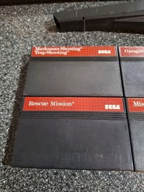 Sega Master System Light Phaser Gun Zapper Bundle With Games Tested Working