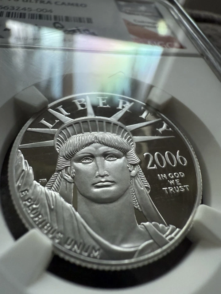 2006-W $50 American Platinum Eagle NGC PF70 Ultra Cameo Mike Castle Signed - Image 3 of 4