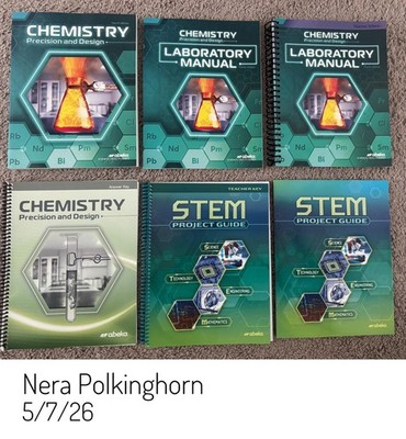 NEW ABEKA 12th Grade Chemistry & STEM Set