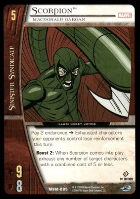 Scorpion 2004 Marvel vs System Spider-Man TCG Card (NM)