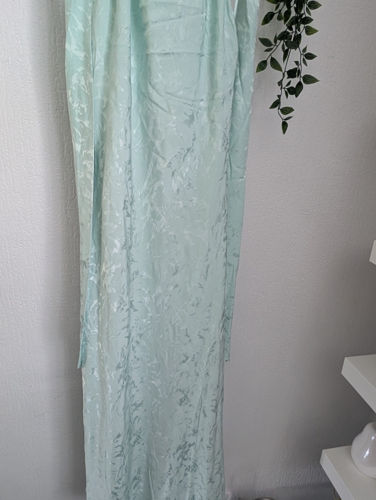 New Nobody's Child Gorgeous Mint Green Floral Jacquard Fifi Maxi Dress UK 6 image 9