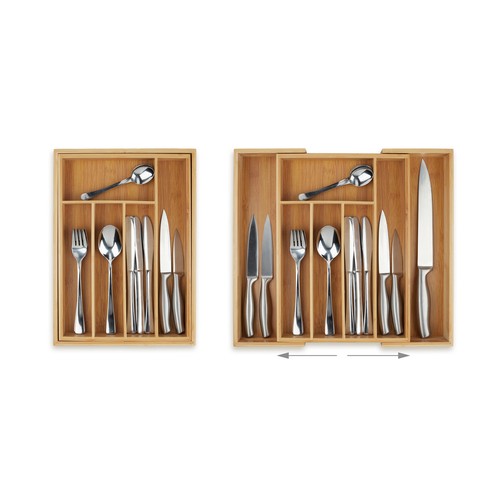 Portaposate cassetto Organizer da cucina Divisore per posate 5 scomparti - Foto 3 di 11