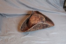 Pirate Hat for Men Women,Faux Leather Pirate Hat Vintage Wrinkled Tricorn hat