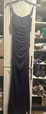 Windsor Long Dress Navy Blue Open Back Size XS NWT New