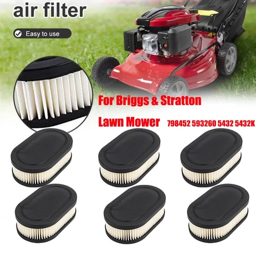 Air Filter For Briggs Stratton Lawn Mower Part # 798452 593260 5432K 5432 1-6PCS