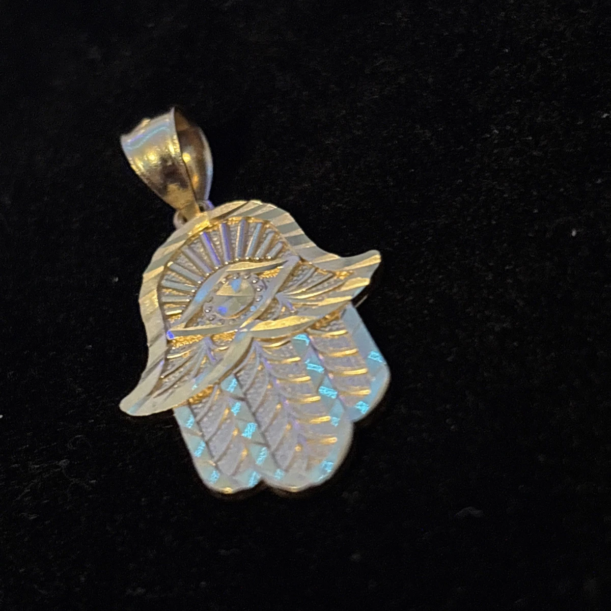 Hamsa-Hand-Amulett Goldener Schlüsselanhänger Auge Der Fatima Lovely