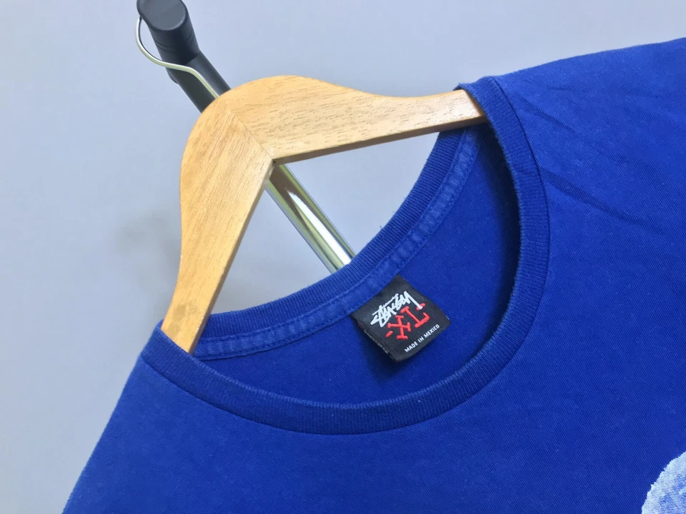 Camiseta vintage Stussy camiseta años 90 2000 para hombre XL azul - Imagen 4 de 4