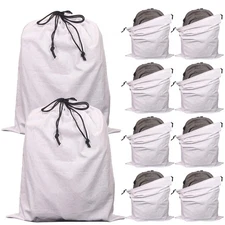 10 Pack Drawstring Dust Covers Large Cloth Storage Pouch String Bag for Handb...