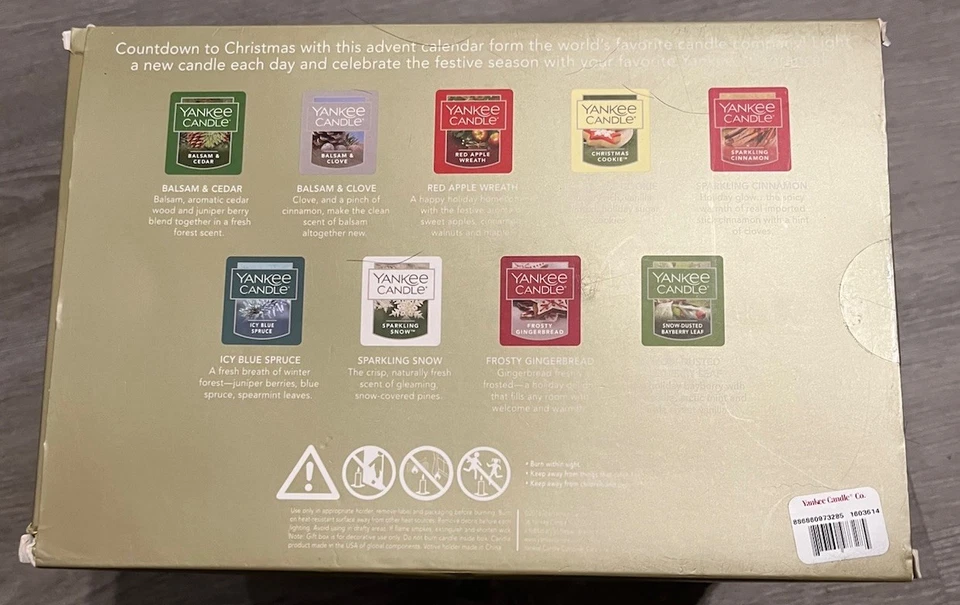 Yankee Candle Countdown Calendar Advent Calendar Book Tea Light/Votive Gift Box - Image 2 of 4