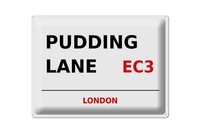 Blechschild London 40X30Cm Pudding Lane EC3