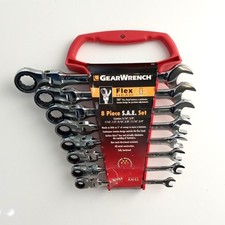 Gearwrench 9701 Sae 8 Piece Flex Head Ratcheting Wrench Set
