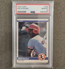 1984 Fleer Willie McGee PSA 10