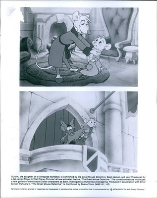 1992 Photo Actor The Great Mouse Detective Basil Disney Bat Fidget Comedy 8x10