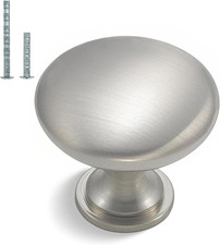 30 Pack Brushed Nickel round Solid Zinc Alloy Cabinet Knobs  Rust Resistant, Sm
