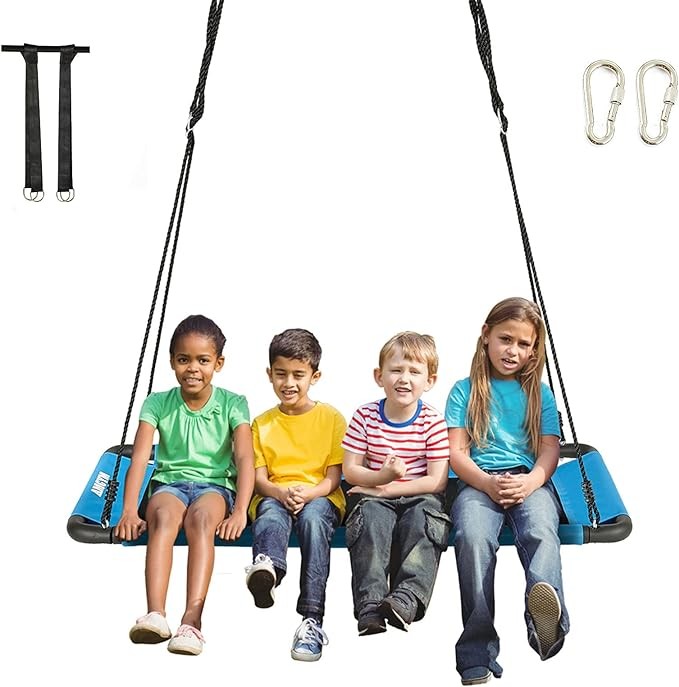 Качели Albott 60 Platform Tree Swing 700 фунтов Прямоугольные качели для детей и взрослых - СИНИЕ