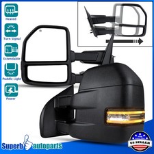 Ford 2015-2020 F150 Power Heated Tow Mirrorssmoke Led Signalpuddle Lights Ford 2015-2020 F150 Power Heated Tow Mirrorssmoke Led Signalpuddle Lights