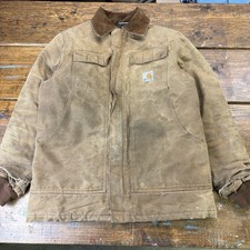 Vintage Carhartt Workwear Arctic Jacket Medium / Large Brown Check Measurements
